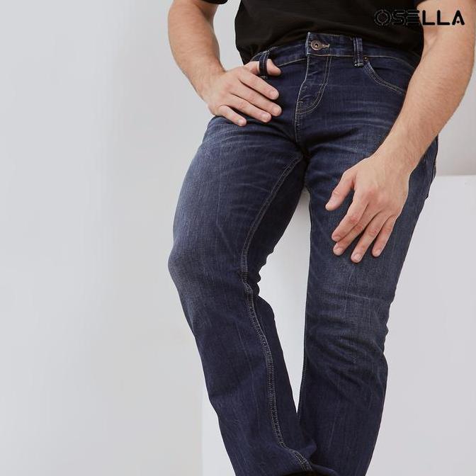 Osella Kyan Slim Fit Denim Jeans In Dark Blue Wash 2O5011A3 | Celana Jeans Pria