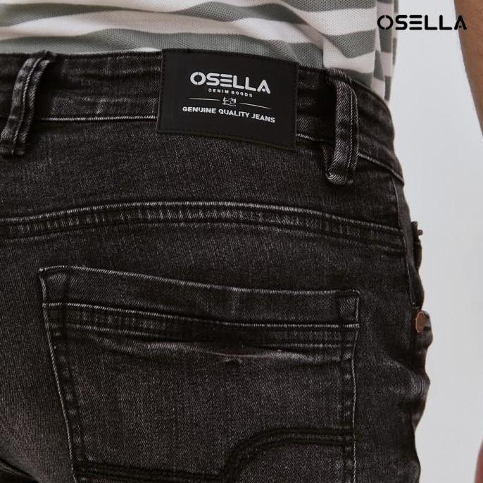 [NEW] Osella Jaden Slim Fit Jeans In Black Wash 2O501543 | Celana Jeans Pria