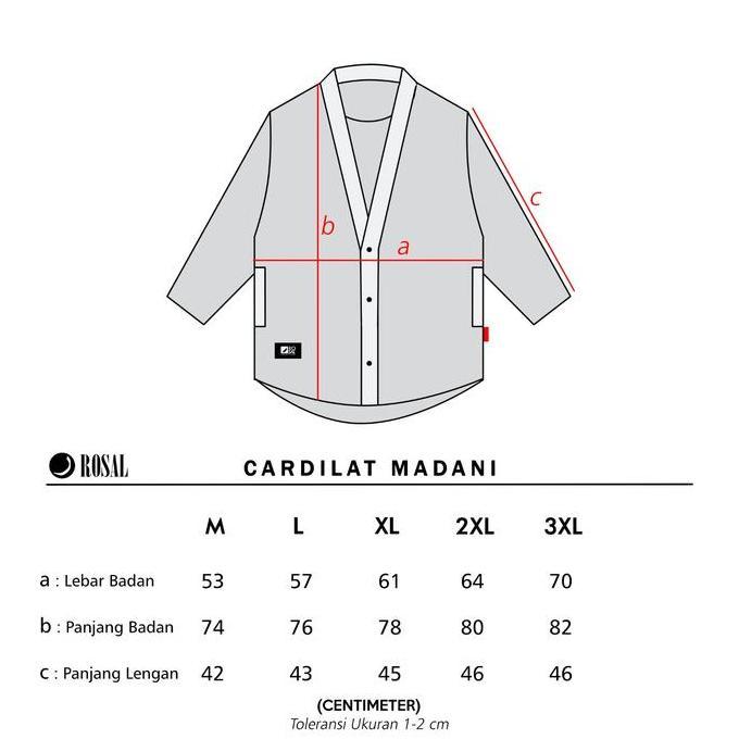 Cardilat Madani ROSAL - Cardan Pria Blazer Jas Sholat Polos Kasual