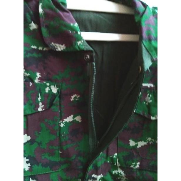 Jaket army jacket motif Loreng NKRI TNI 2 muka bolak balik