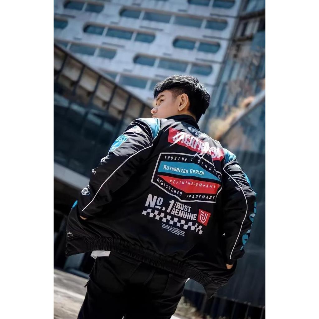 Nascar Jacket Vintage Jackfruits Racing Team Black | Jaket Nascar