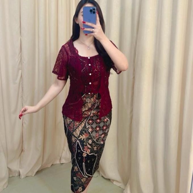 Promo Bulan Ini Dress Batik Hagia/Dress Batik Couple Wanita/Kebaya Wanita/Outer Kebaya /Dress Natal 