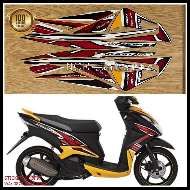 GRATIS ONGKIR (ORI)  STRIPING MOTOR XEON RC 2013 HITAM KUNING KUALITAS ORIGINAL 
