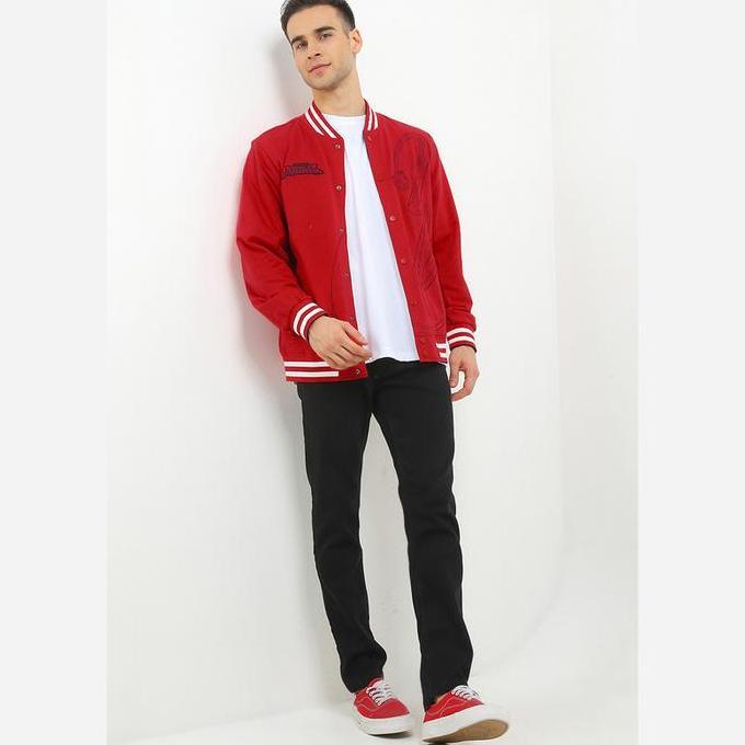 Giordano Kungfu Panda CNY Jacket Pria Hauted Red