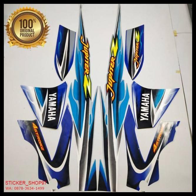 TERMURAH (ORI) STRIPING YAMAHA JUPITER Z  2005  SILVER BIRU KUALITAS ORIGINAL