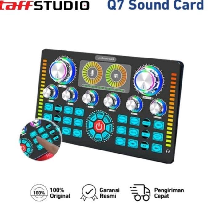 Soundcard Q7 Mixer Audio External Live Phantom Power 48V Kartu Suara Terbaik Amplifier