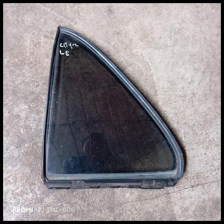 HOT DEAL KARET + KACA MATI KACA SEGITIGA PINTU BELAKANG KIRI L MOBIL HONDA CITY Z CITY TYPE Z  ASLI 