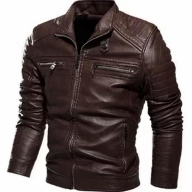 Jaket kulit asli . Jaket kulit pria. Jaket kulit motor