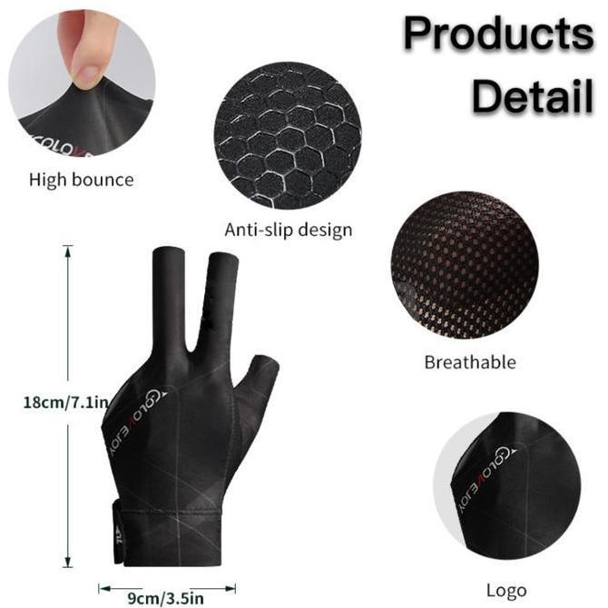 Sarung Tangan Billiard  Anti Slip Breathable Sarung Tangan Biliard Sarung Tangan Billiard Sarung Tan