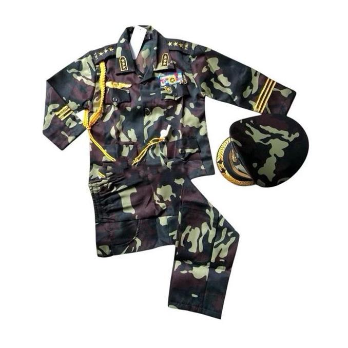 Baju Seragam Profesi Anak Abri , Tni  / Baju Seragam Karnaval Tk Sd Smp ( Cowok  )  Merk Kijang Orig