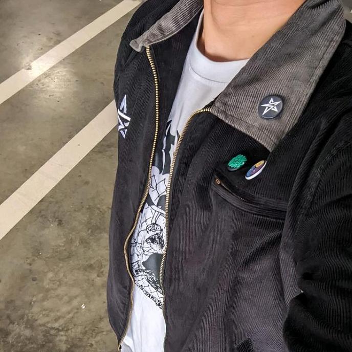 FREE ONGKIR WORK JACKET SAI.CO - DICE WORK JACKET CORDUROY HITAM ZIPPER