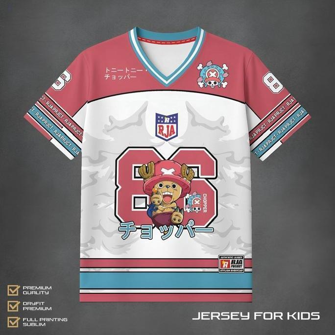 DISKON JERSEY ANAK LUFFY ONE PIECE PREMIUM | BAJU ANIME ANAK LUFFY JERSEY KEREN | KAOS JERSEY ANAK L