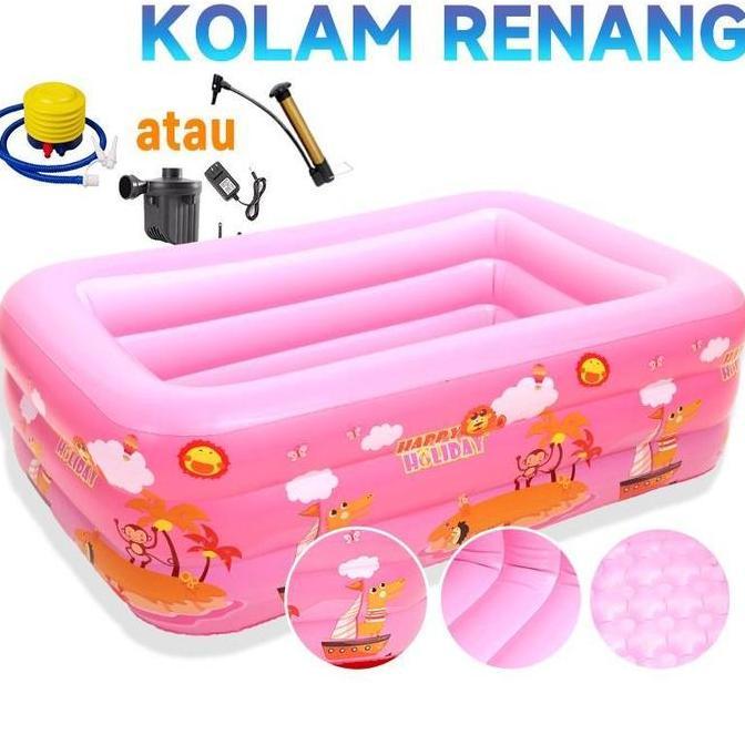 150CM Kolam Renang Anak Jumbo 3Rings Kolam Renang Keluarga Tiup Besar Family Inflatable Swimming Poo