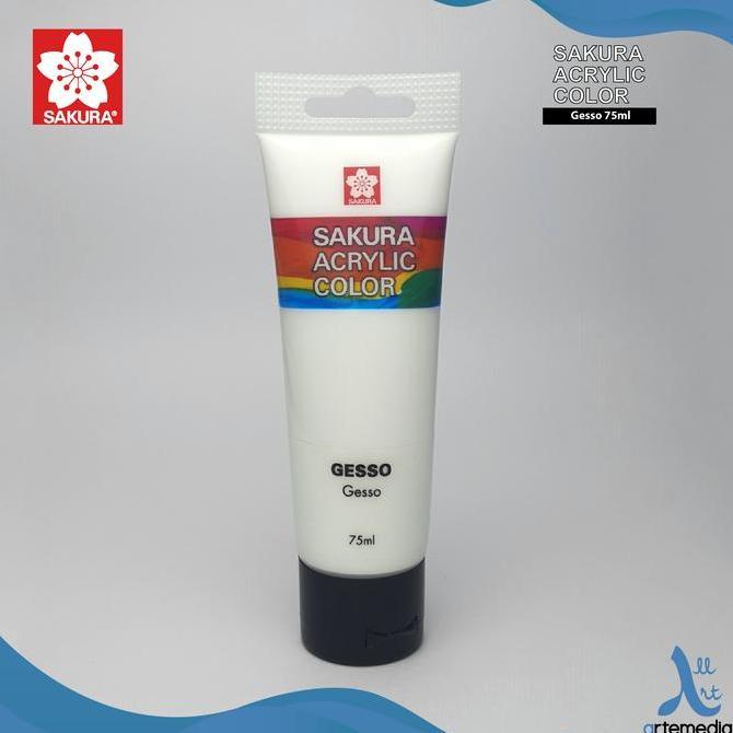 Sakura Acrylic Medium Gesso 75 ml Gesso Dasar untuk Media Lukis