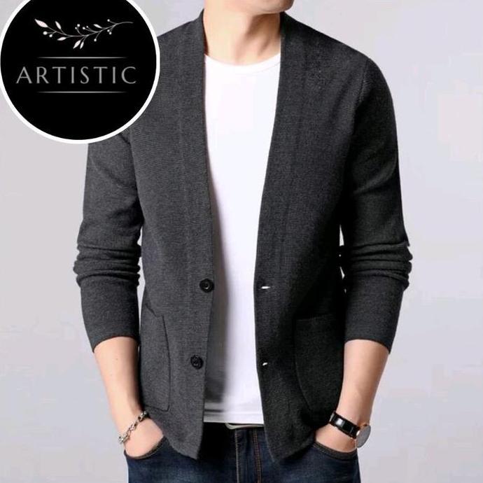 FREE ONGKIR CARDIGAN RAJUT PRIA POLOS - SWEATER CARDIGAN RAJUT PRIA POLOS  -SWEATER CARDIGAN COWOK K