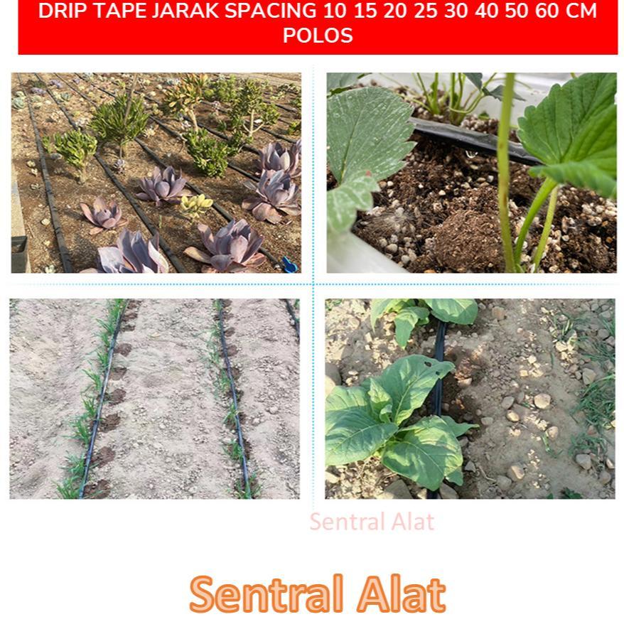 Promo Cod Selang Drip Tape Tetes 16 Mm, Emitter Jarak Spacing 10 15 20 25 30 40 50 60 Cm Dan Polos .