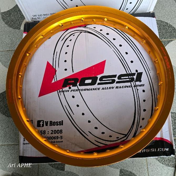 PROMO rim velg ROSSI MASTER 215 ring 17 hole 36 WM shape warna gold - velg alloy almunium Original