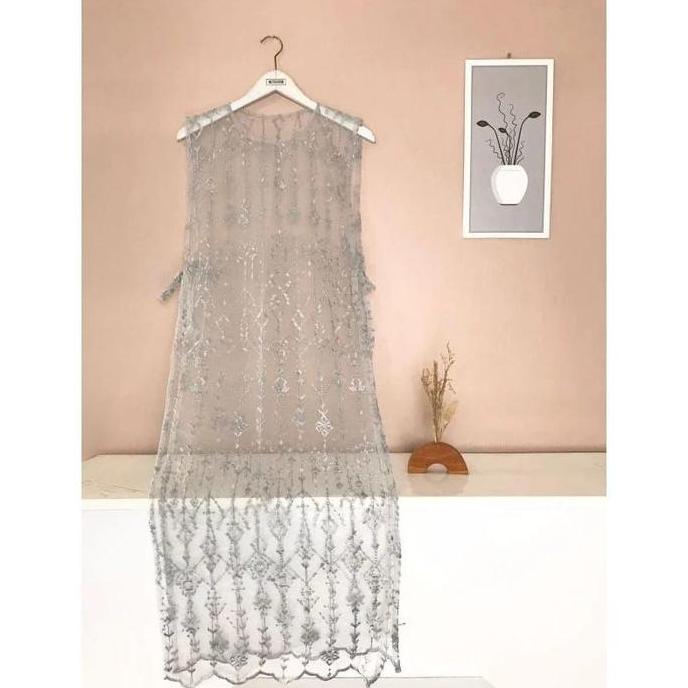 BEST SELLER OUTER CARDIGAN LONG VEST BRUKAT/ROMPI BRUKAT/LUARAN GAMIS/OUTER TERBARU TILE BRUKAT