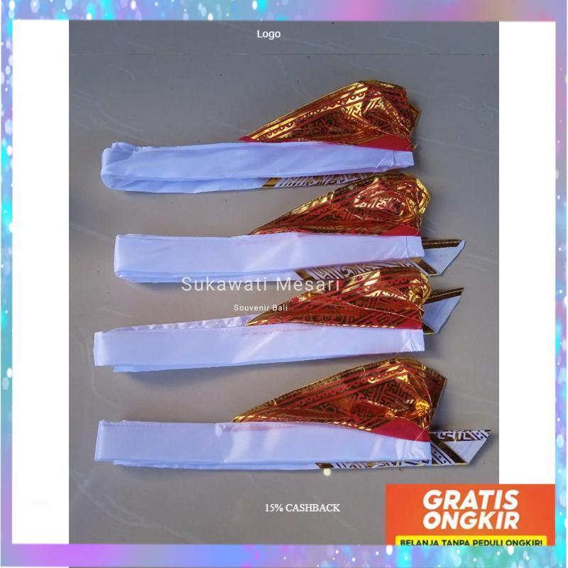 Udeng Ikat Lembaran Merah Putih HUT RI Kemerdekaan Karnaval Souvenir Bali Unik - 2025 COD Termurah T