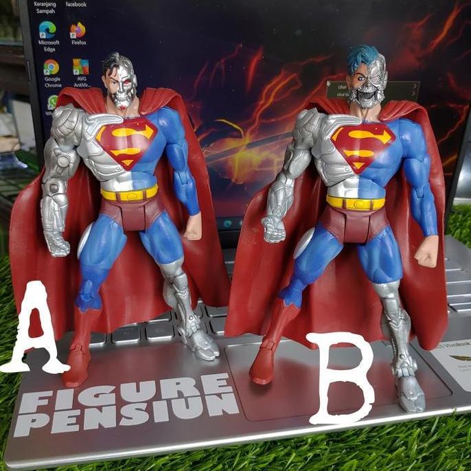 DC UNIVERSE SUPERHEROES SUPERMAN CYBORG ACTION FIGURE MULTIVERSE
