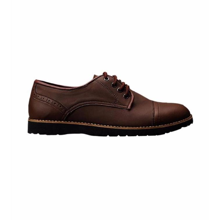Sepatu Pria Casual | Sepatu Kulit | Footstep Footwear Pedro Dark Brown