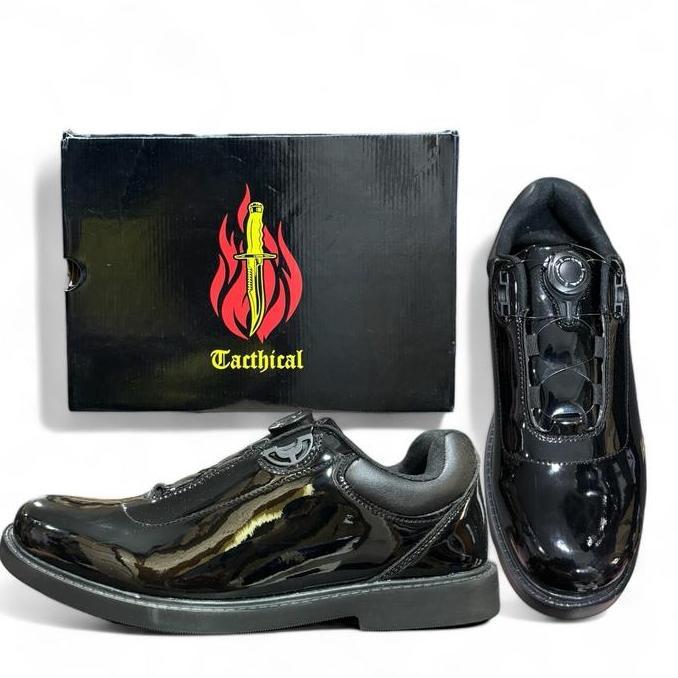 SEPATU PDH KILAP PENDEK TALI PUTAR SPARTAN TACTICAL