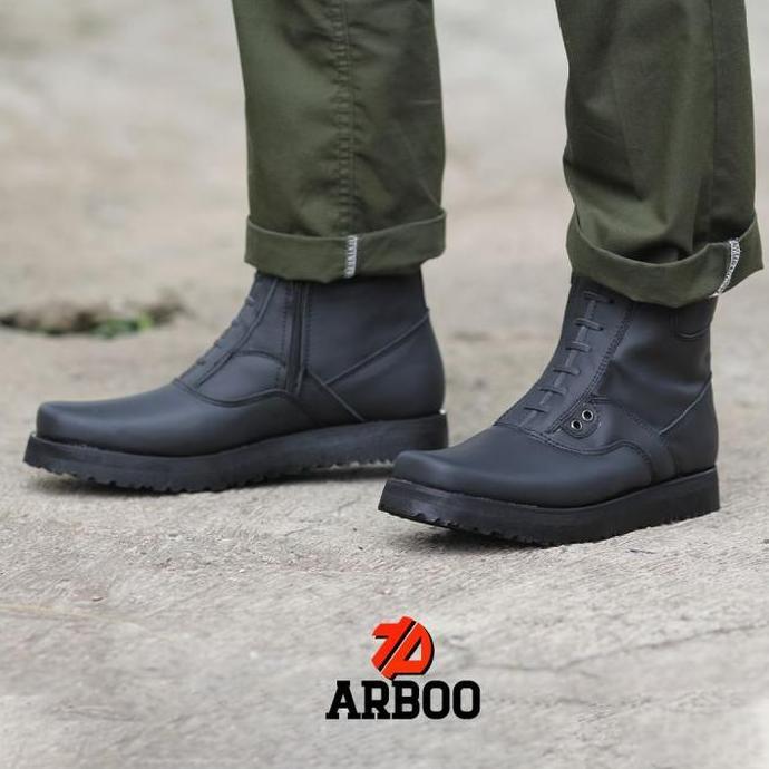 Sepatu PDH polri perwira tni security terbaru 2022 MATA ITIK Sol Tebal