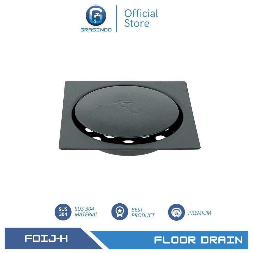 Floor Drain Saringan Got Injak 4inch Hitam Anti Kecoa Anti Bau - Fio