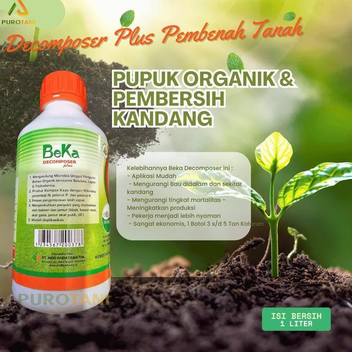 Pupuk Organik Beka Decomposer Plus Pembenah Tanah 1 Liter Penyubur Tanaman