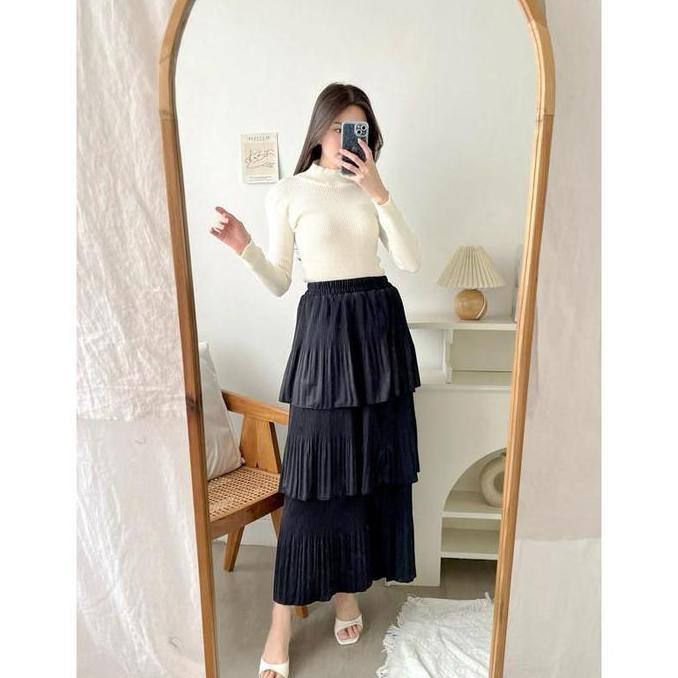 Rok Ruffle Plisket / Rok Plisket Premium Ruffle