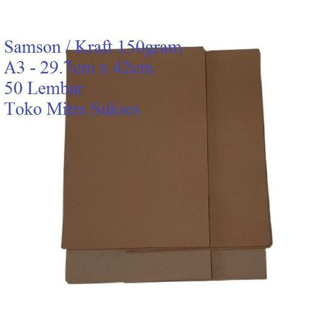 50 Lembar Kertas Samson Kraft A3 150Gram