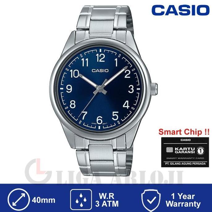 Casio Mtp-V005D-2B4Udf - Jam Tangan Pria - Mtp-V005D-7B5 - Biru
