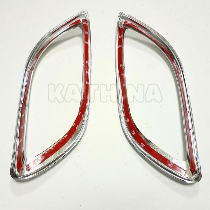 Cover Garnis Ring Foglamp Mobil Toyota Yaris 2012 Fog Lamp Chrome Car Terlaris
