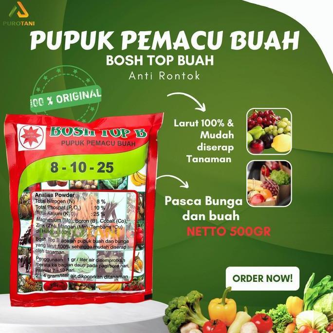 Bosh Top B Pupuk Pemacu Buah 500Gr B 8-10-25 - Tanaman