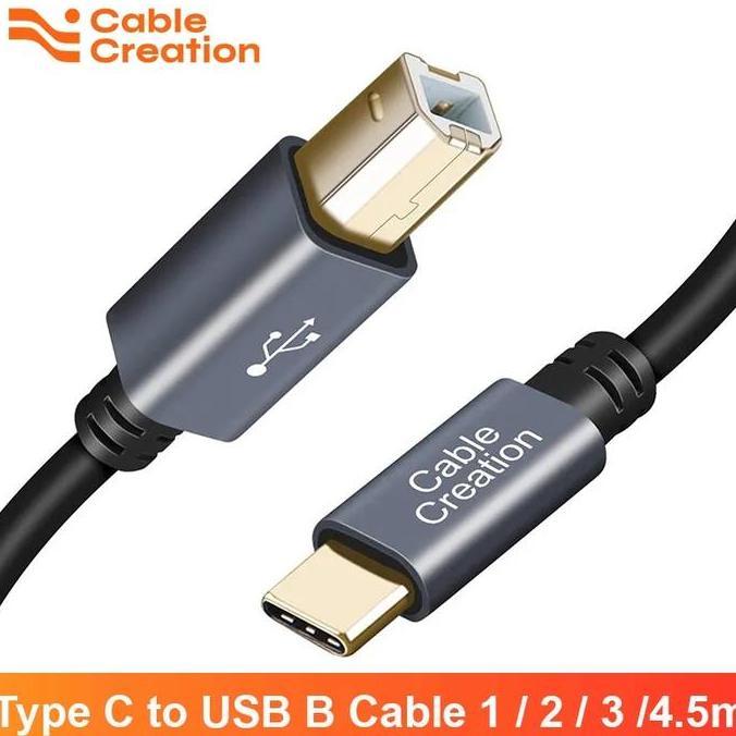 CABLE CREATION CC079X Type-C to USB-B OTG Cable for Printer, Keyboard
