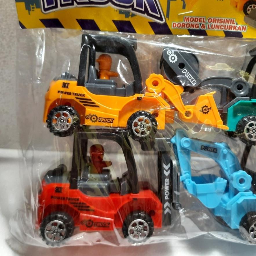 SUPER DEAL` MAINAN TRUK KONTRUKSI 4PCS MAINAN TRUK ALAT BERAT MAINAN MURAH KADO MAINAN TRUK BEKO