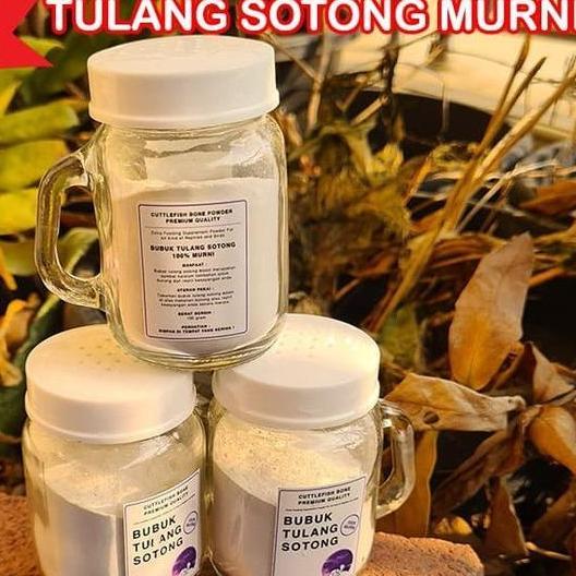 TULANG SOTONG MURNI CALCIUM MOON BUBUK 100GRAM TERMURAH TOPLES KACA