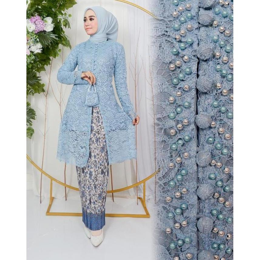 DJ Collection 21  Setelan Kebaya Kancing 1000 Payet Tunik Kebaya Tunik Panjang Kebaya Busui Brokat H