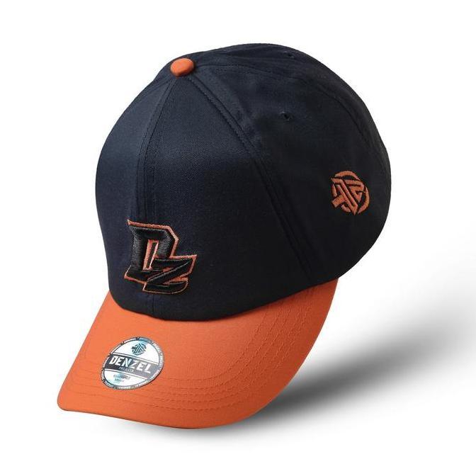 DENZEL DZ 150 Topi Baseball Navy Orange - Topi distro