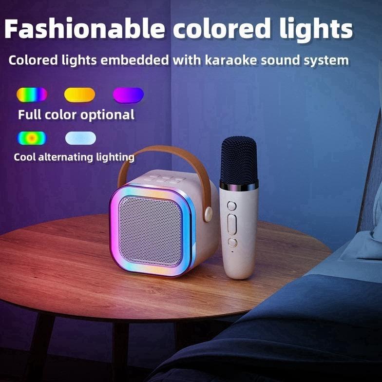 TERBARU {COD}Speaker Bluetooth Karaoke/Mini Speaker Karaoke Bluetooth/mini speaker bluetooth karaoke