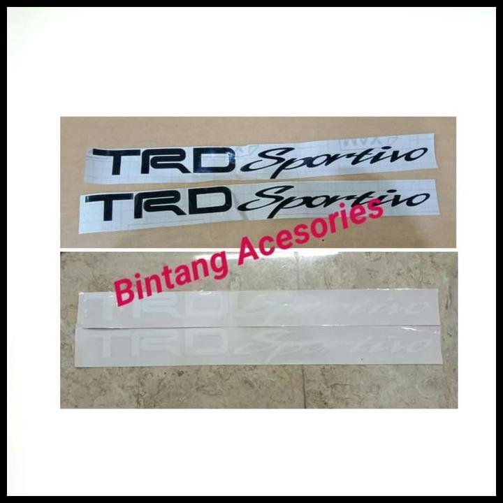 TERLARIS STIKER BODY MOBIL RUSH TRD SPORTIVO HITAM DAN PUTIH 