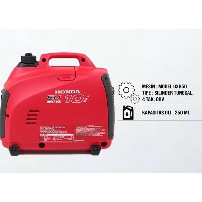 Genset Silent Bensin Honda Eu 10 I 900 Watt Generator Set Eu10I