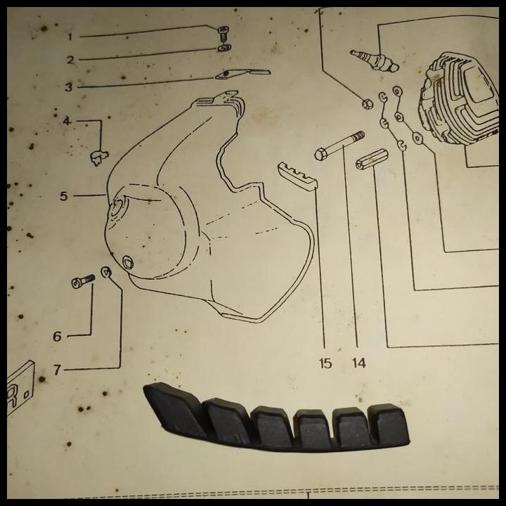 BEST DEAL KARER BUFFER DI HEAD BLOK VESPA CORSA ORIGINAL NOS 