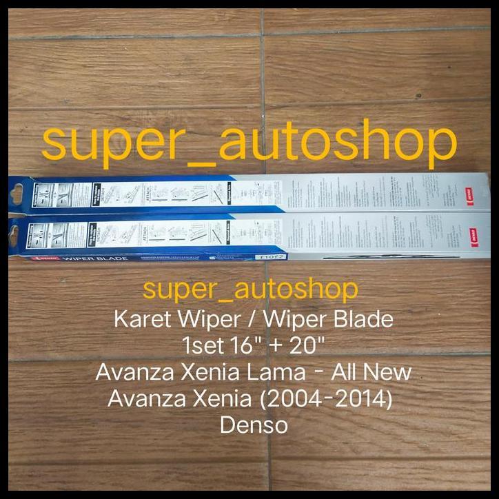BEST DEAL KARET WIPER BLADE AVANZA XENIA LAMA - ALL NEW AVANZA DENSO 16+20 1SET