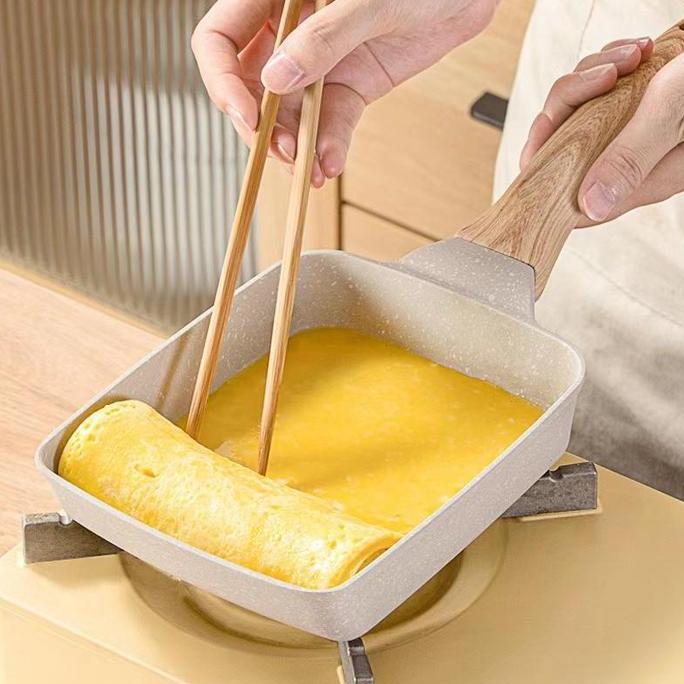 QME- BELI 1 DAPAT 2 Panci marbel / Tamagoyaki Panci Wajan Penggorengan Telur Anti Lengket Omelette 1