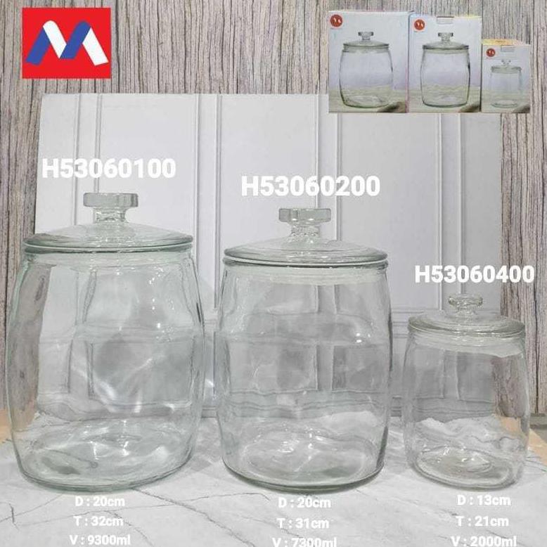 KIM GLASS TOPLES KACA BESAR 4 LITER TOPLES KUE TOPLES MAKANAN KEDAP UDARA 4 LITER Stok Terbatas