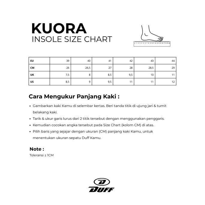 Duff Official - Sepatu Sneakers Pria - Kuora Hitam