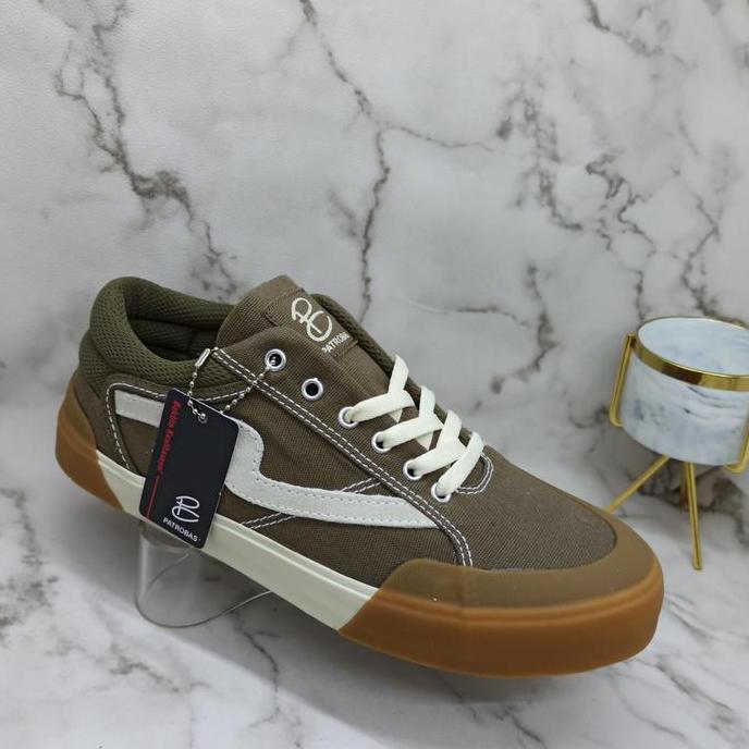 Sepatu Patrobas Cloud Low Olive black white