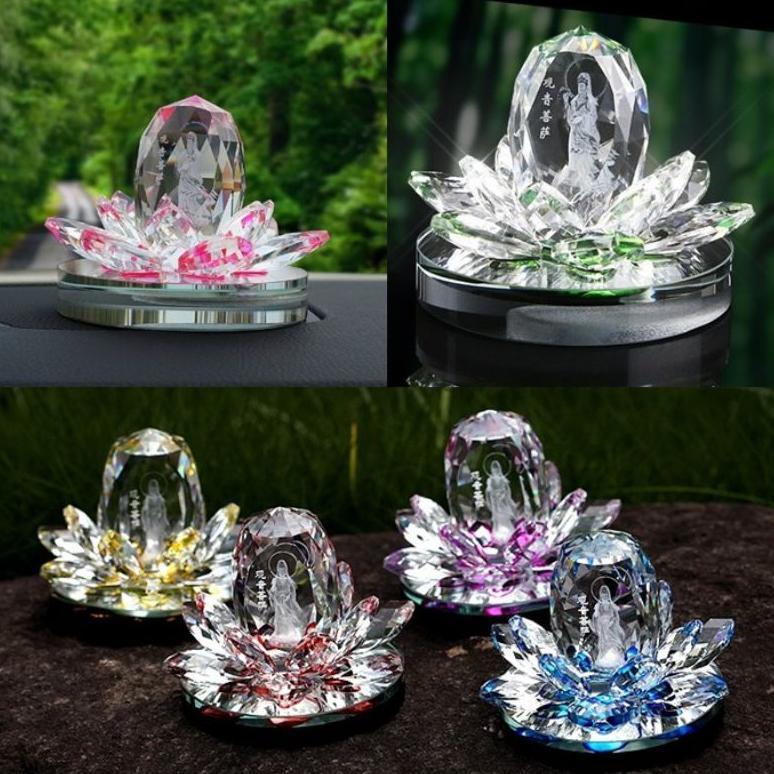 0Parfume Mobil Parfum Pajangan Teratai Lotus Kristal Crystal Kwan Im Mewah