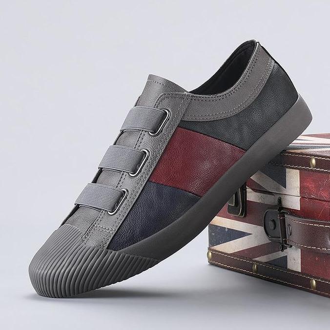 Sepatu Slip On Cowok Tanpa Tali Keren 407